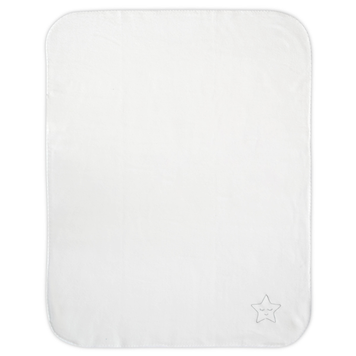 Lorelli Fleece White Star 75x100cm Wiegdeken