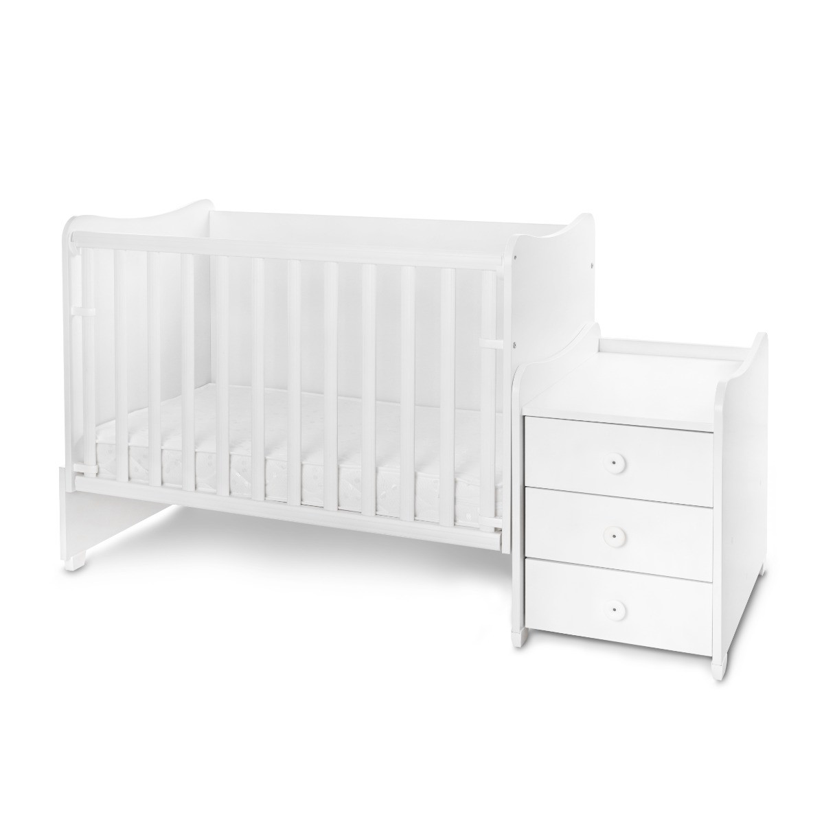Lorelli Maxi Plus Trio White 70 x 160 cm Ledikant / Bureau