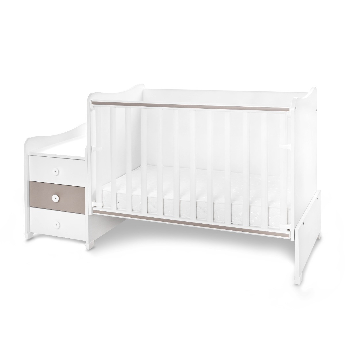 Lorelli Maxi Plus Trio White/String 70x160 cm Ledikant / Bureau