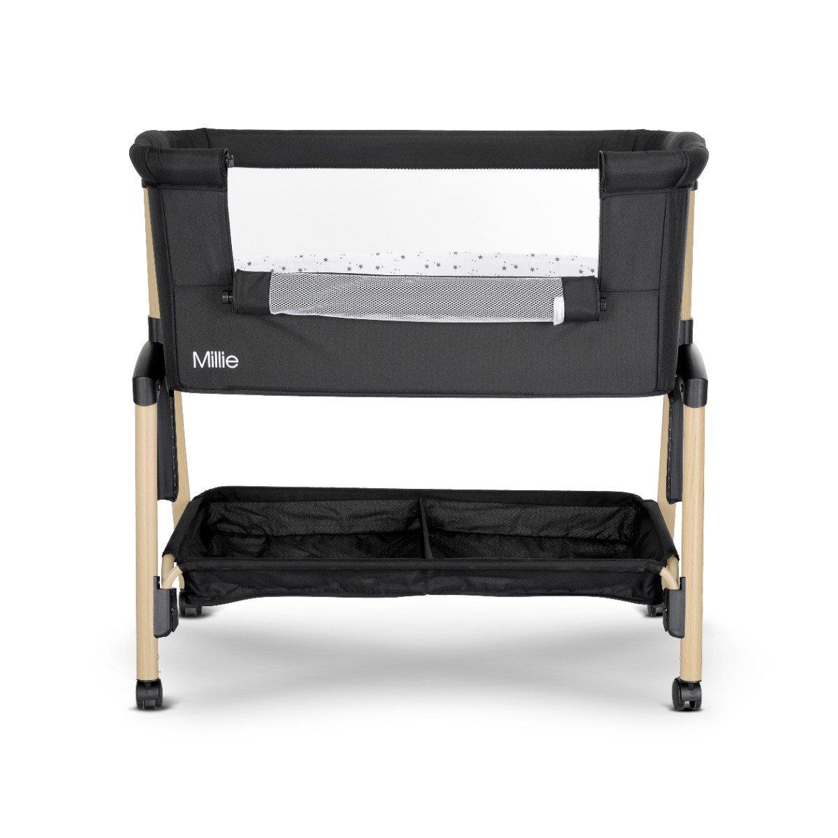 Lorelli Millie Black/Wood Wieg Aan Bed