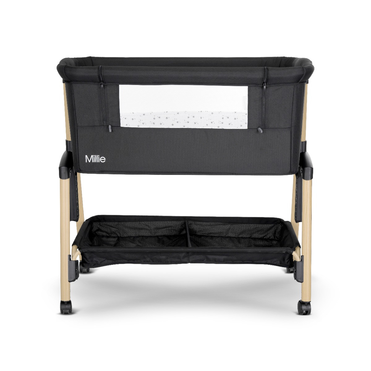 Lorelli Millie Black/Wood Wieg Aan Bed