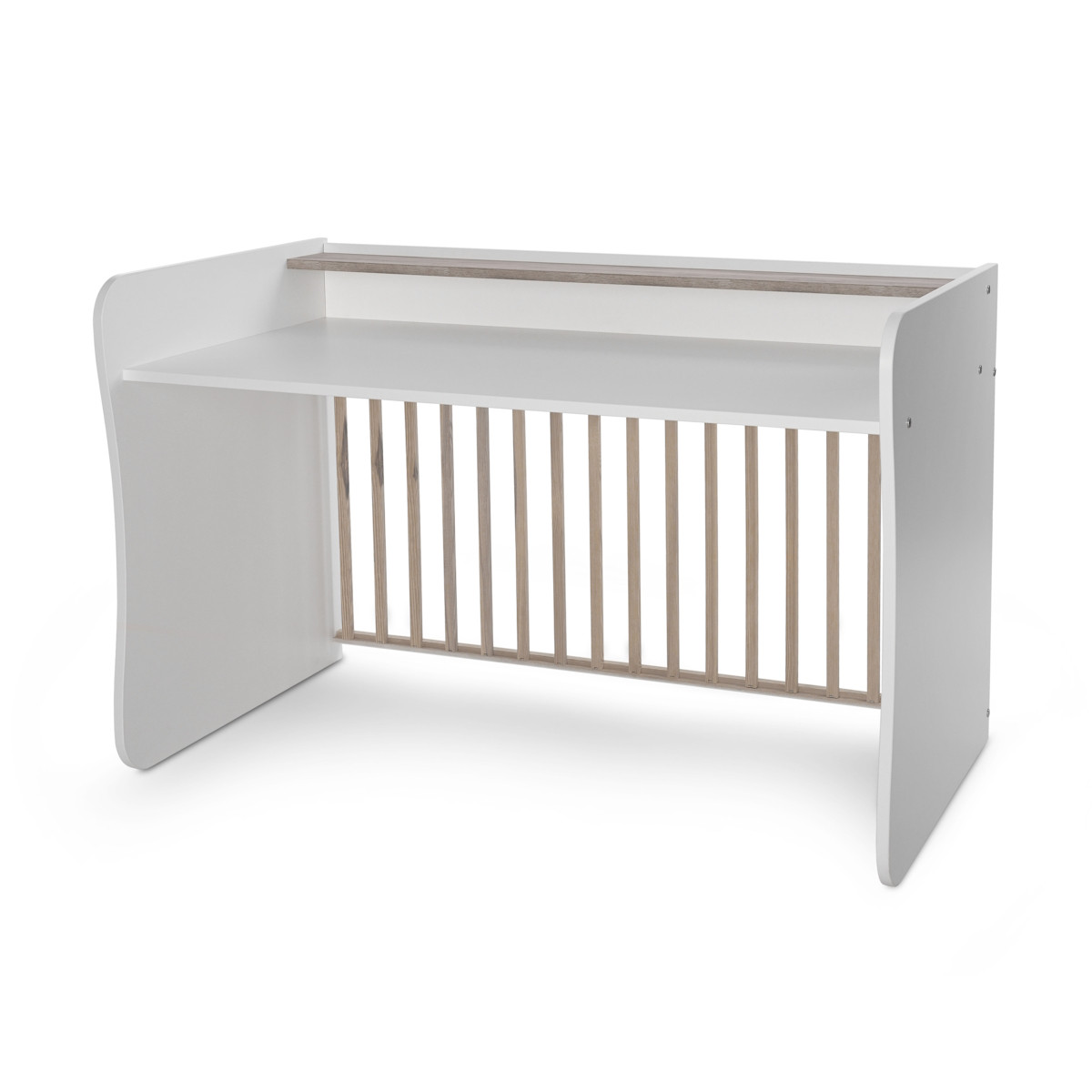Lorelli Mini Max White/Artwood 2-in-1 Bed en Commode