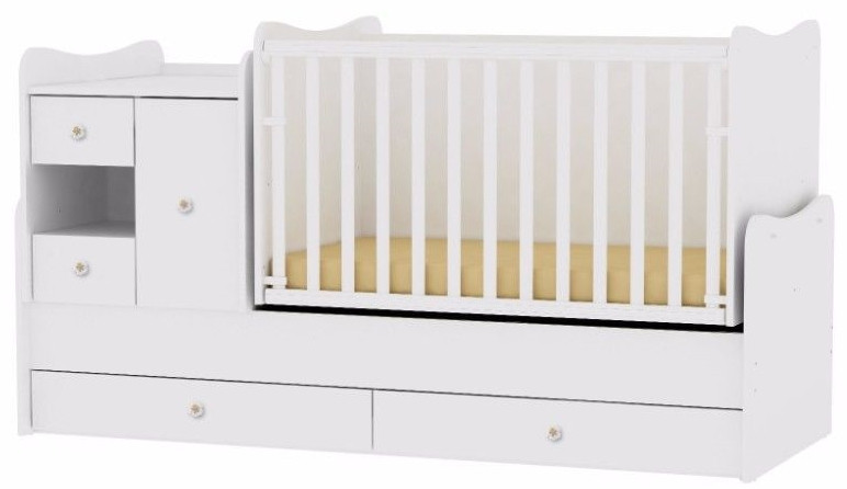 Lorelli Mini Max White 2-in-1 Bed en Commode