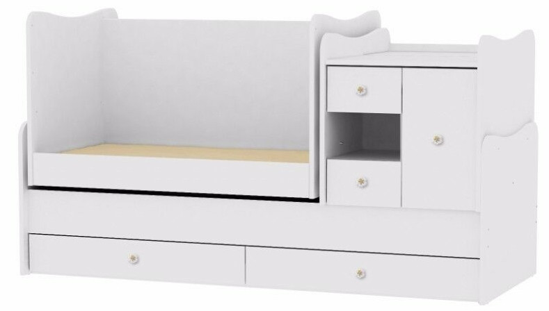 Lorelli Mini Max White 2-in-1 Bed en Commode