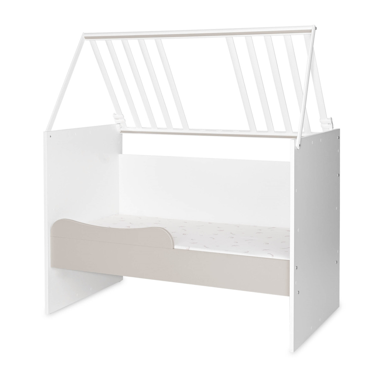 Lorelli Multi White/Beige 2-in-1 Bed en Commode