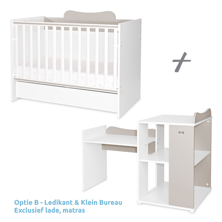 Lorelli Multi White/Beige 2-in-1 Bed en Commode