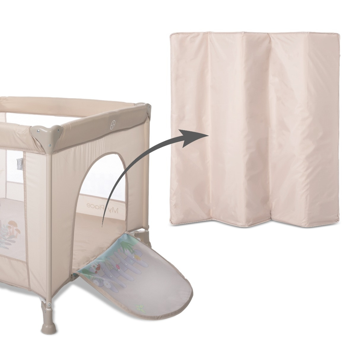 Lorelli My Place Beige Inklapbare Box met Dakje