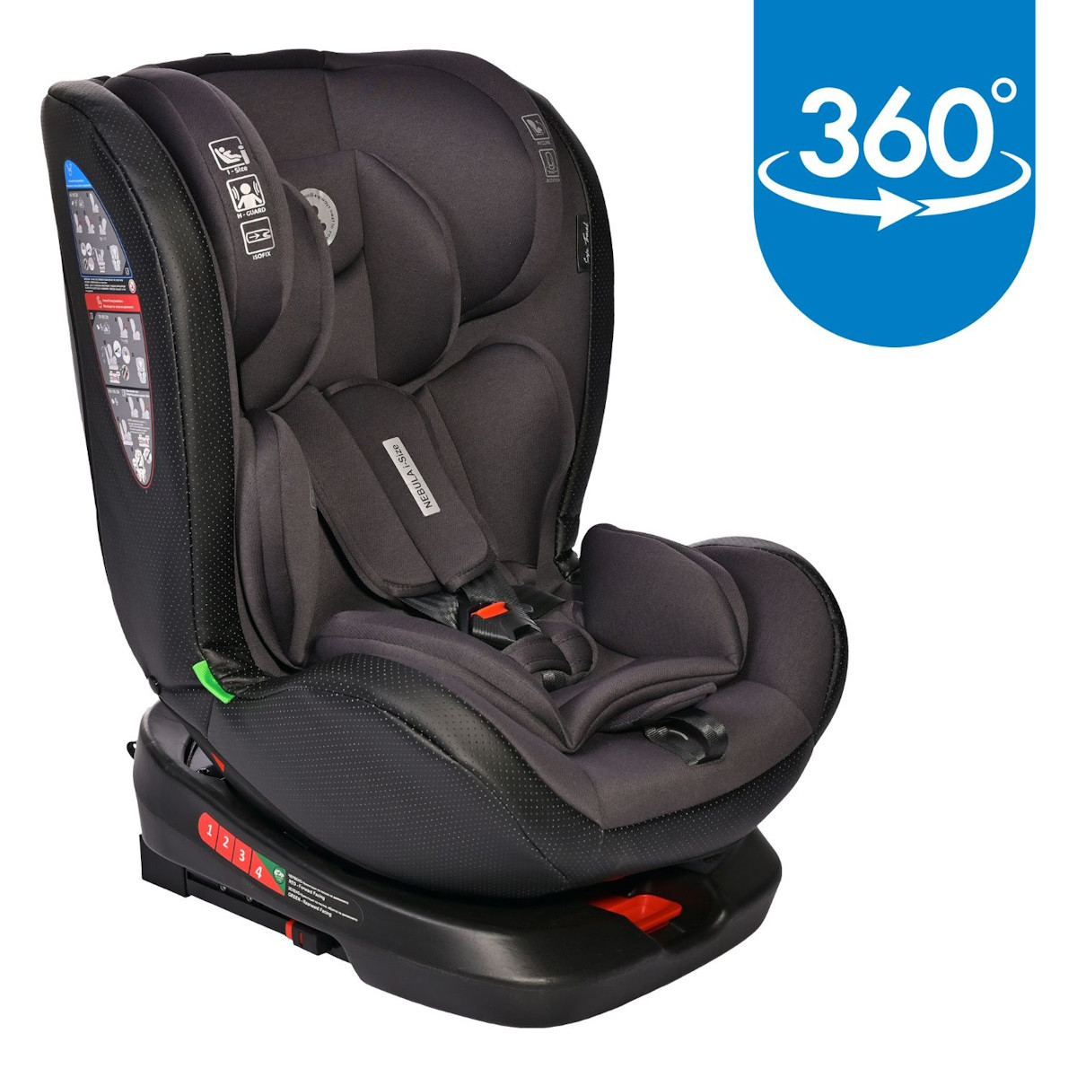 Lorelli Nebula Black 40-150 cm 360° i-Size Autostoel