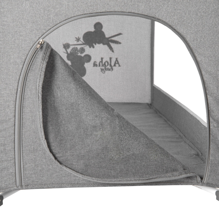 Lorelli Noemi Plus Cool Grey Star Campingbed Met Bodemverhoger