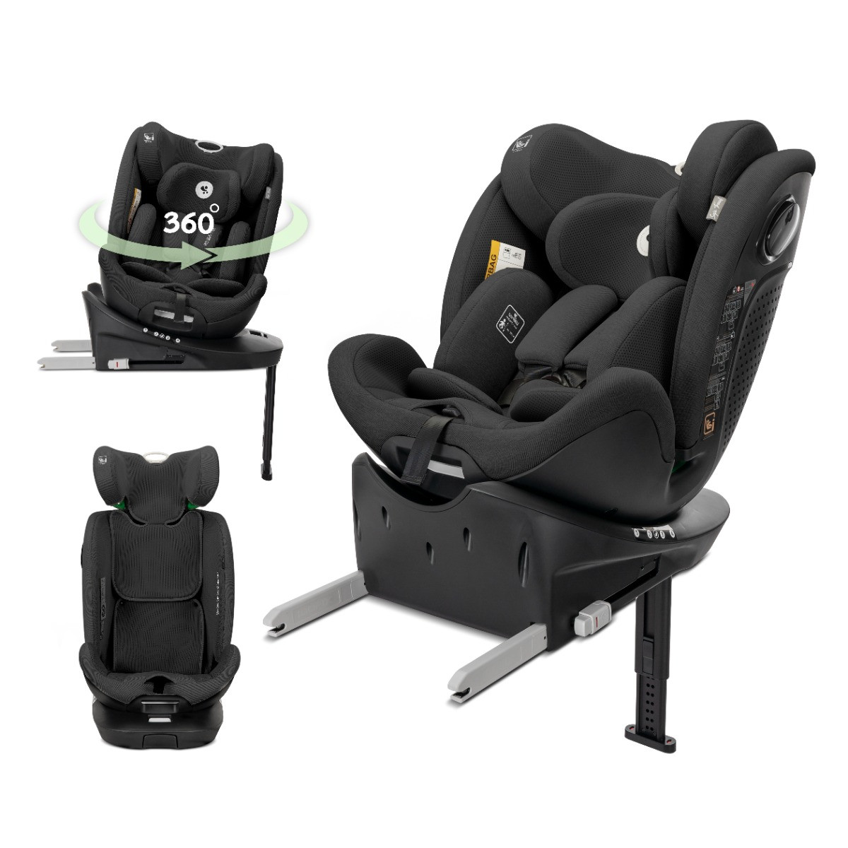 Lorelli Perseus Black 40-150 cm 360° i-Size Autostoel
