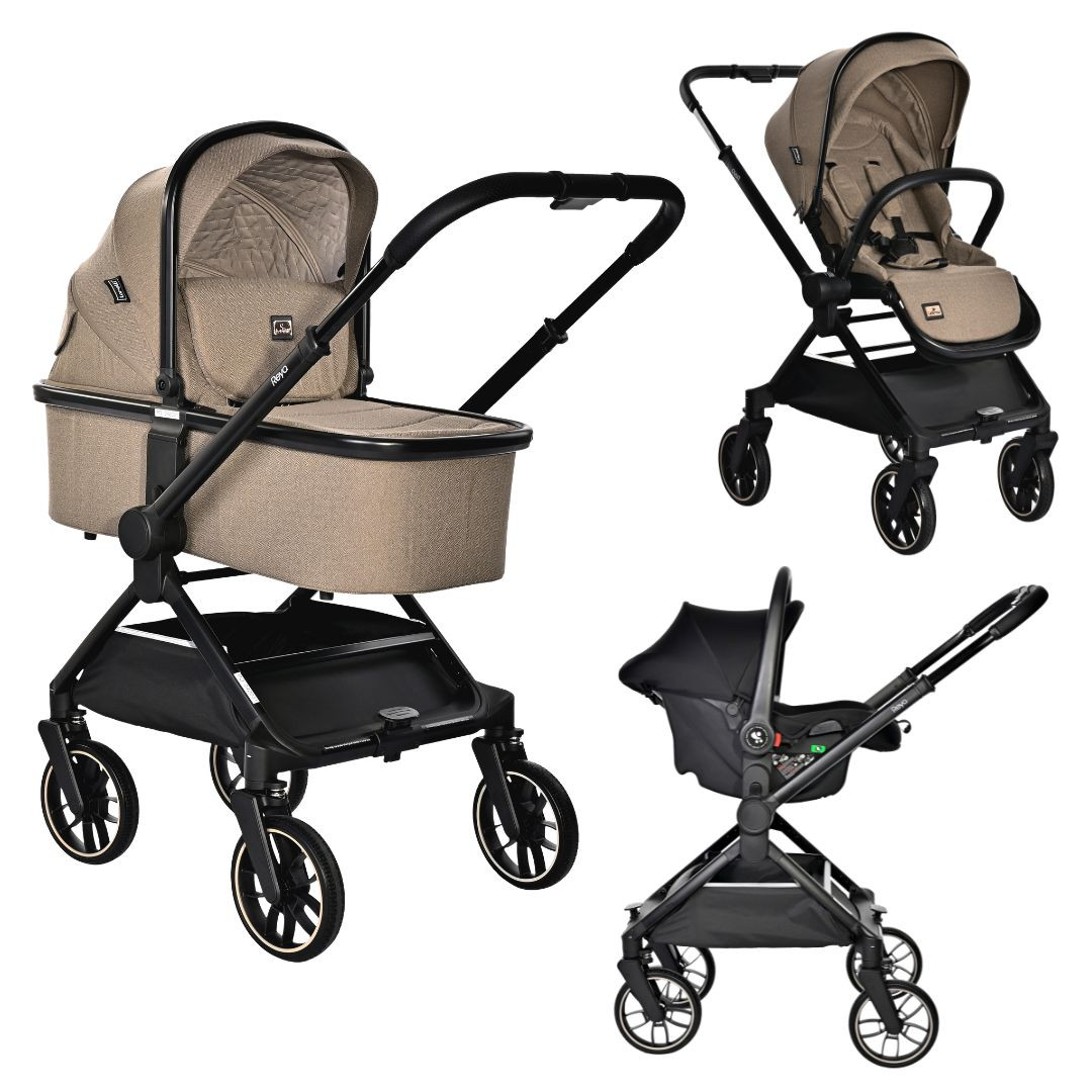 Lorelli Reya Brown 3-in-1 Kinderwagen incl. Autostoel