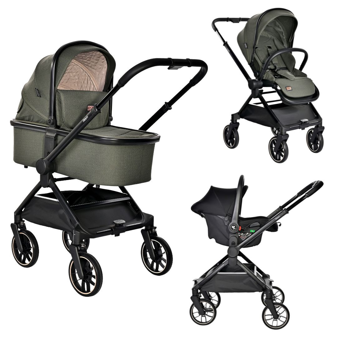 Lorelli Reya Green 3-in-1 Kinderwagen incl. Autostoel