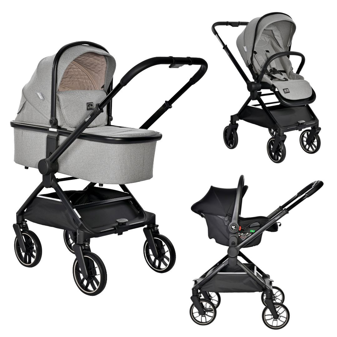 Lorelli Reya Grey 3 in 1 Kinderwagen incl. Autostoel MamaLoes