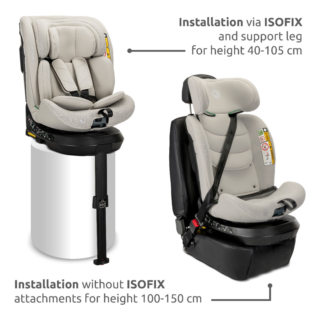 Lorelli Solaris Black 40-150 cm 360° i-Size Autostoel