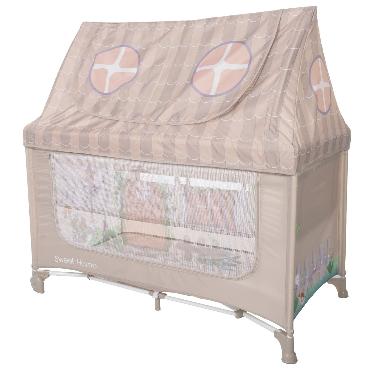 Lorelli Sweet Home Beige Campingbed met Dakje