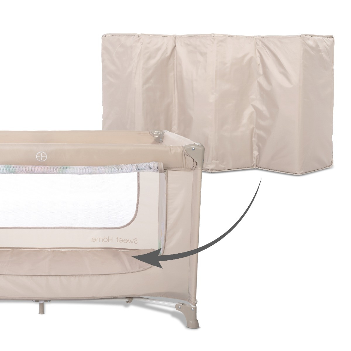 Lorelli Sweet Home Beige Campingbed met Dakje