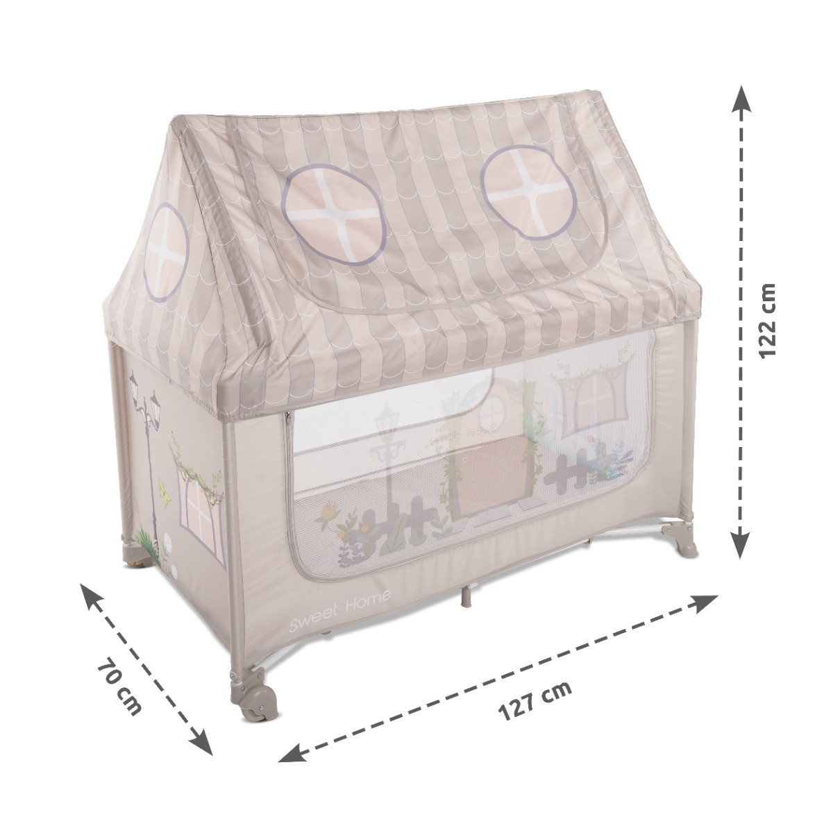 Lorelli Sweet Home Grey Campingbed met Dakje