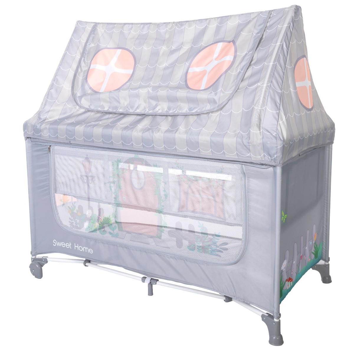 Lorelli Sweet Home Grey Campingbed met Dakje