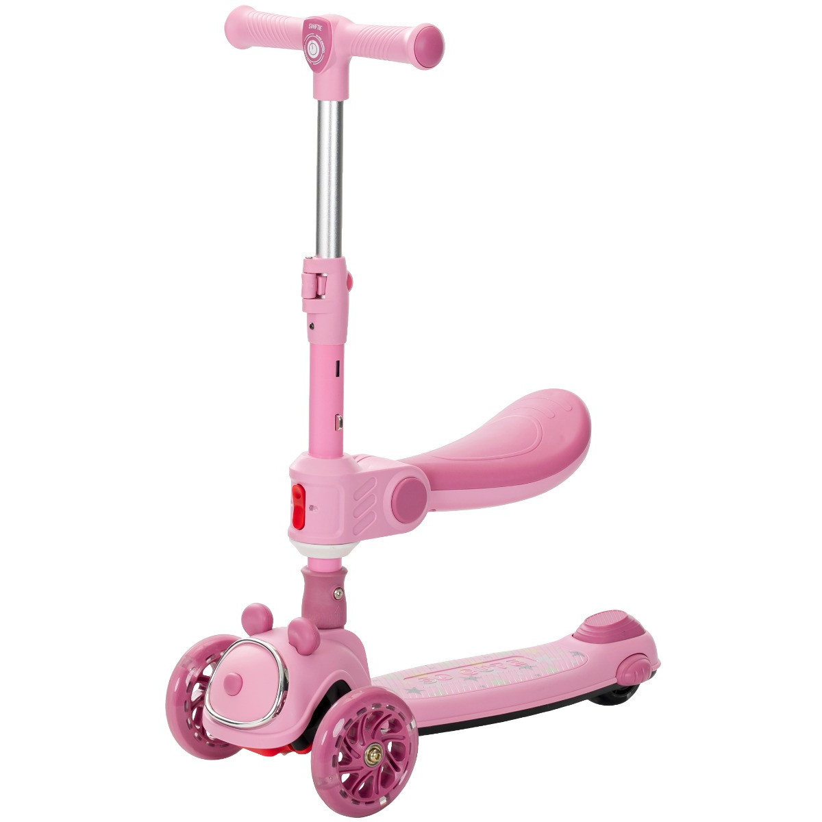 Lorelli Swiftie Pink Kinderstep/Loopfiets met Licht en Geluid