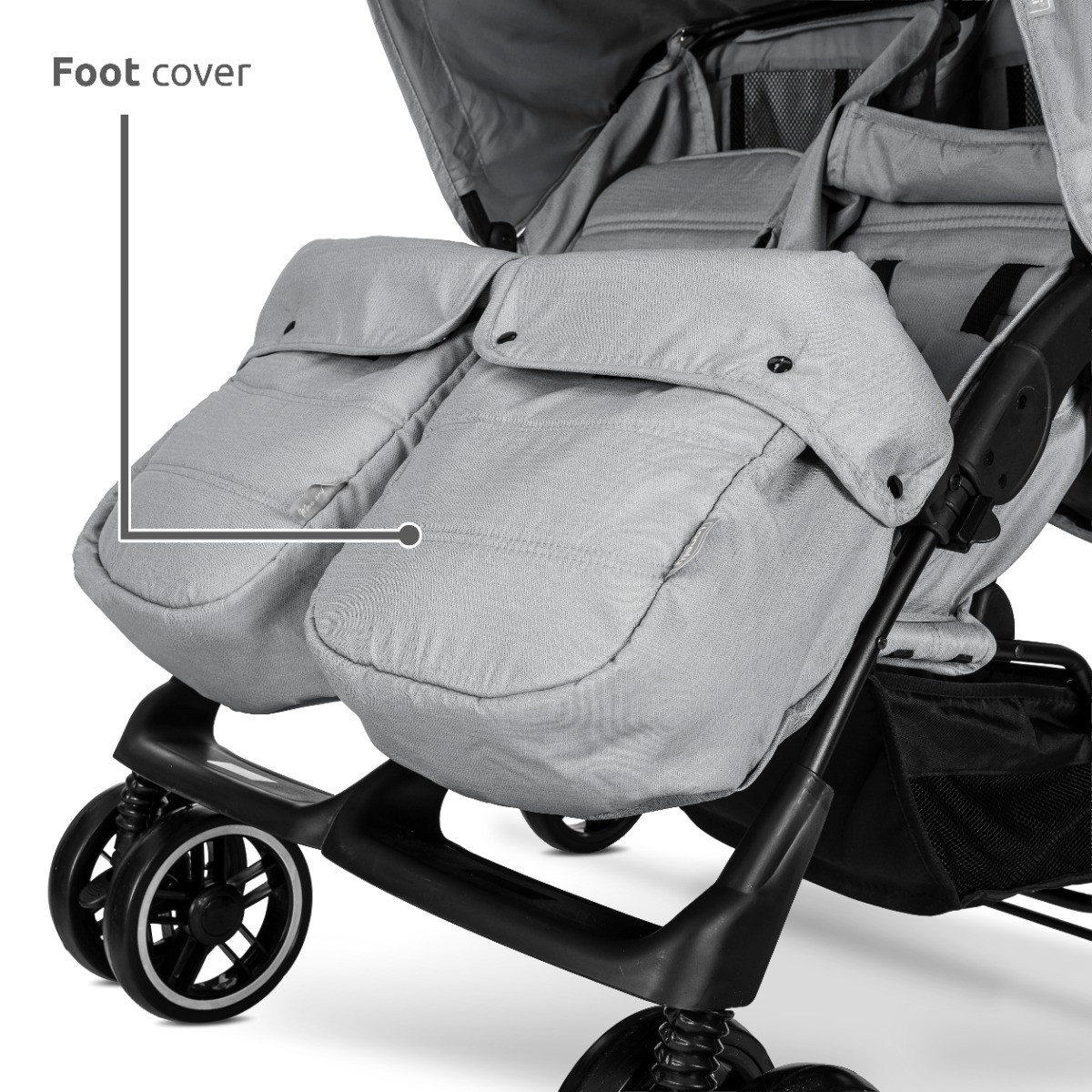 Lorelli Twin Grey Duowagen incl. Luiertas