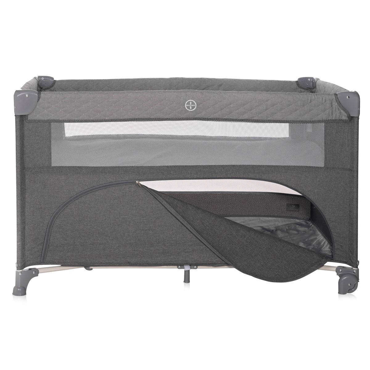 Lorelli Up and Down Cool Grey Bear Campingbedje incl. Bodemverhoger