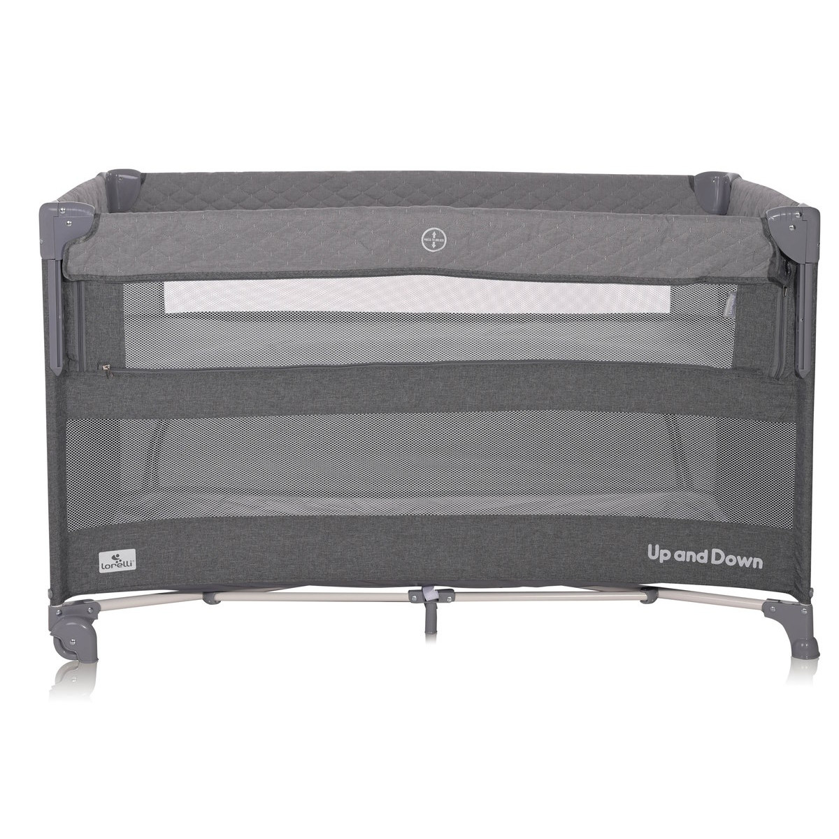 Lorelli Up and Down Cool Grey Bear Campingbedje incl. Bodemverhoger