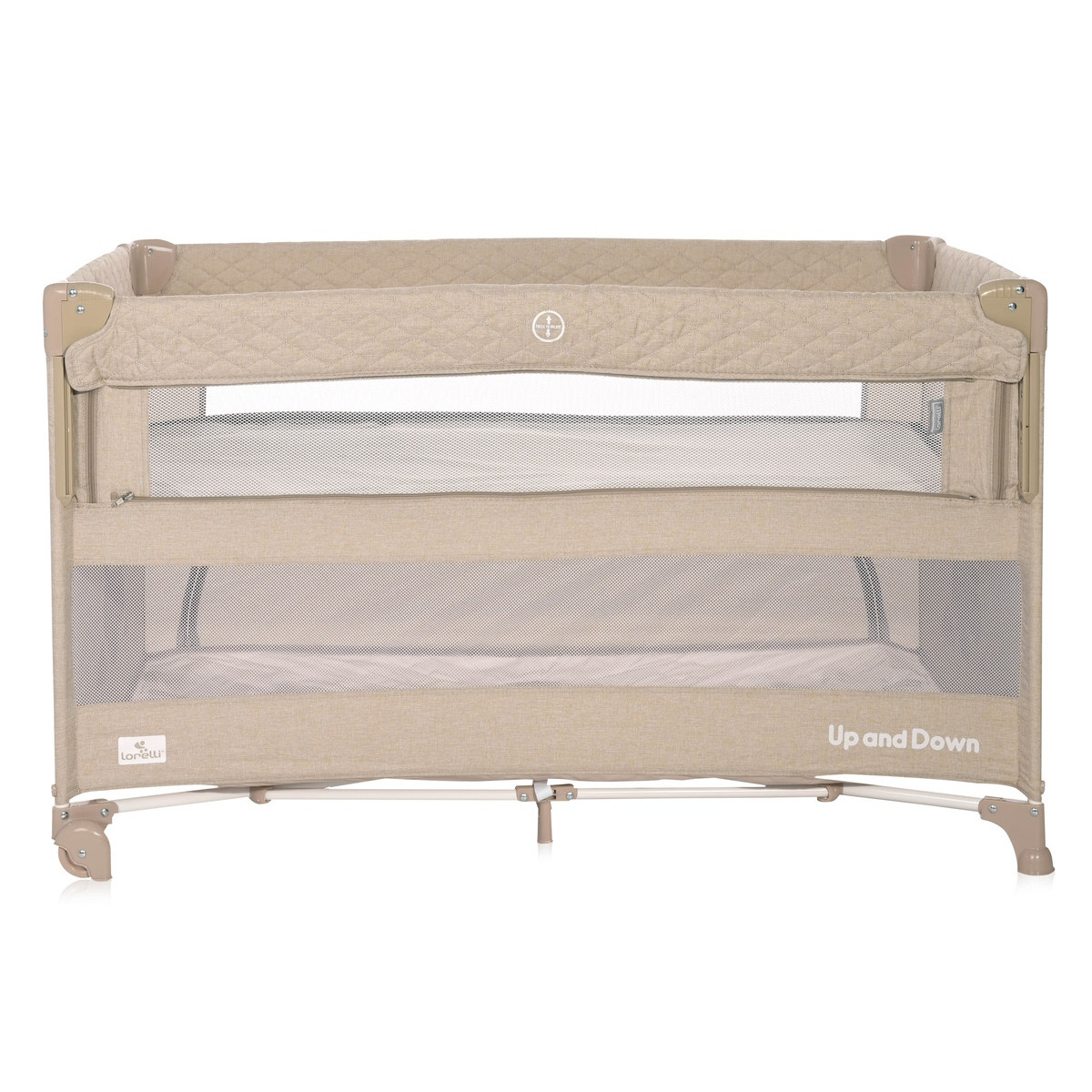 Lorelli Up and Down Fog Beige Flying Friends Campingbedje incl. Bodemverhoger