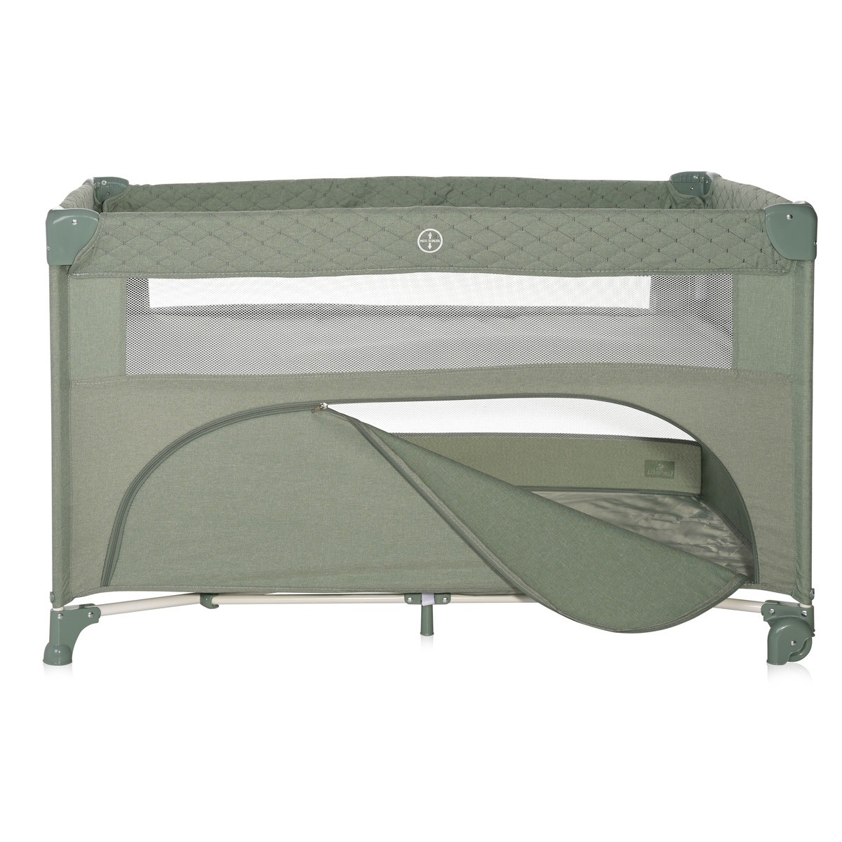 Lorelli Up and Down Iceberg Green Teddy Bear Campingbedje incl. Bodemverhoger