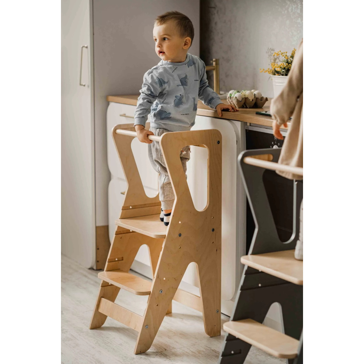 Luna Toys Nature ECO Houten Leertoren Keukenhulp