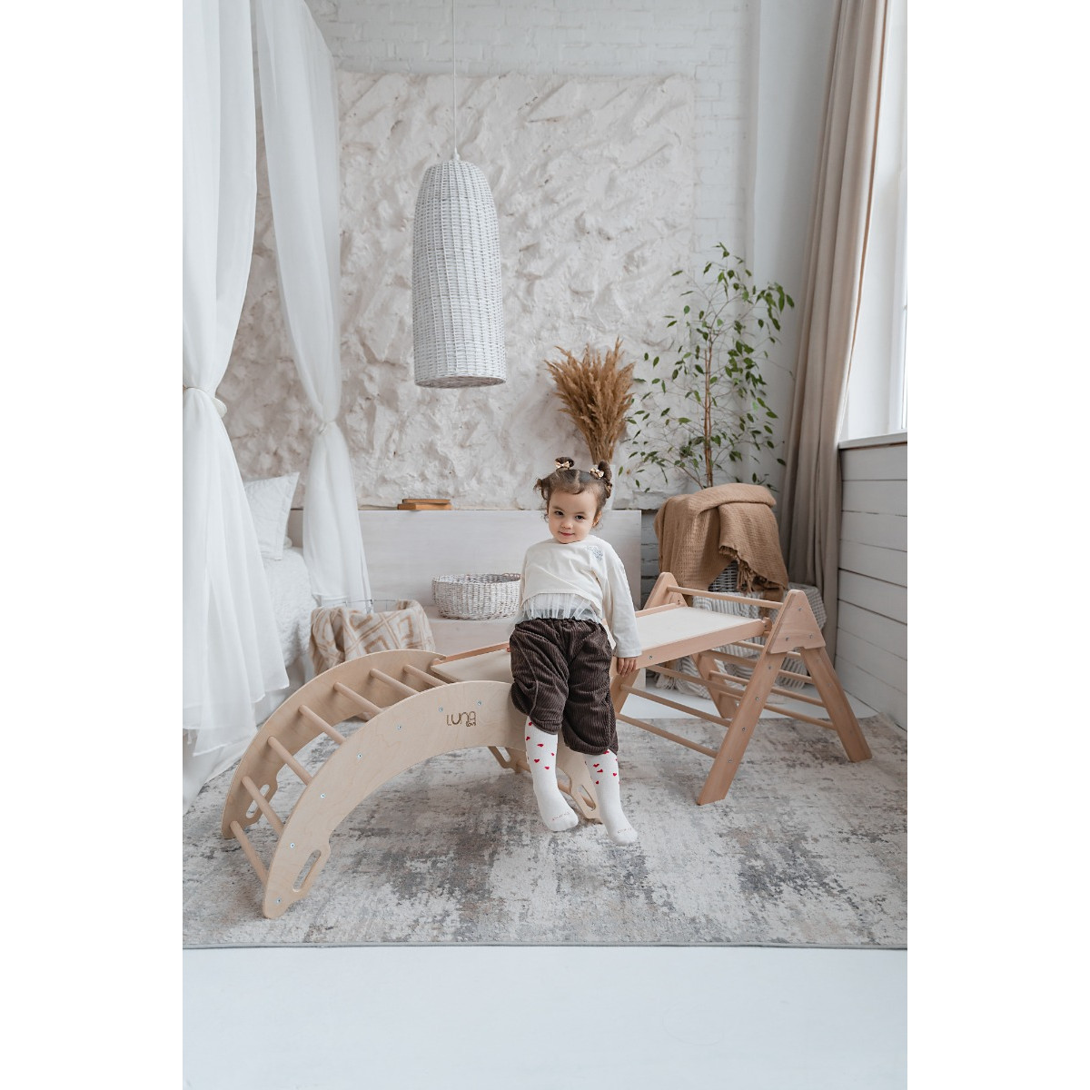 Luna Toys Naturel ECO Houten Klimboog
