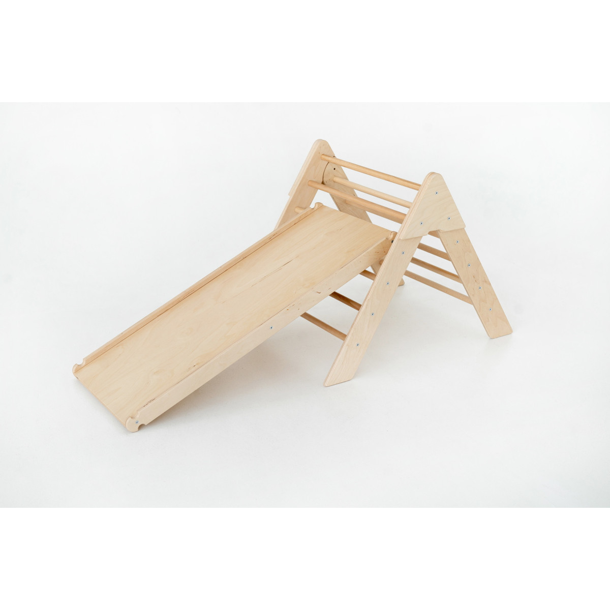 Luna Toys Naturel ECO Houten Klimrek met Glijbaan