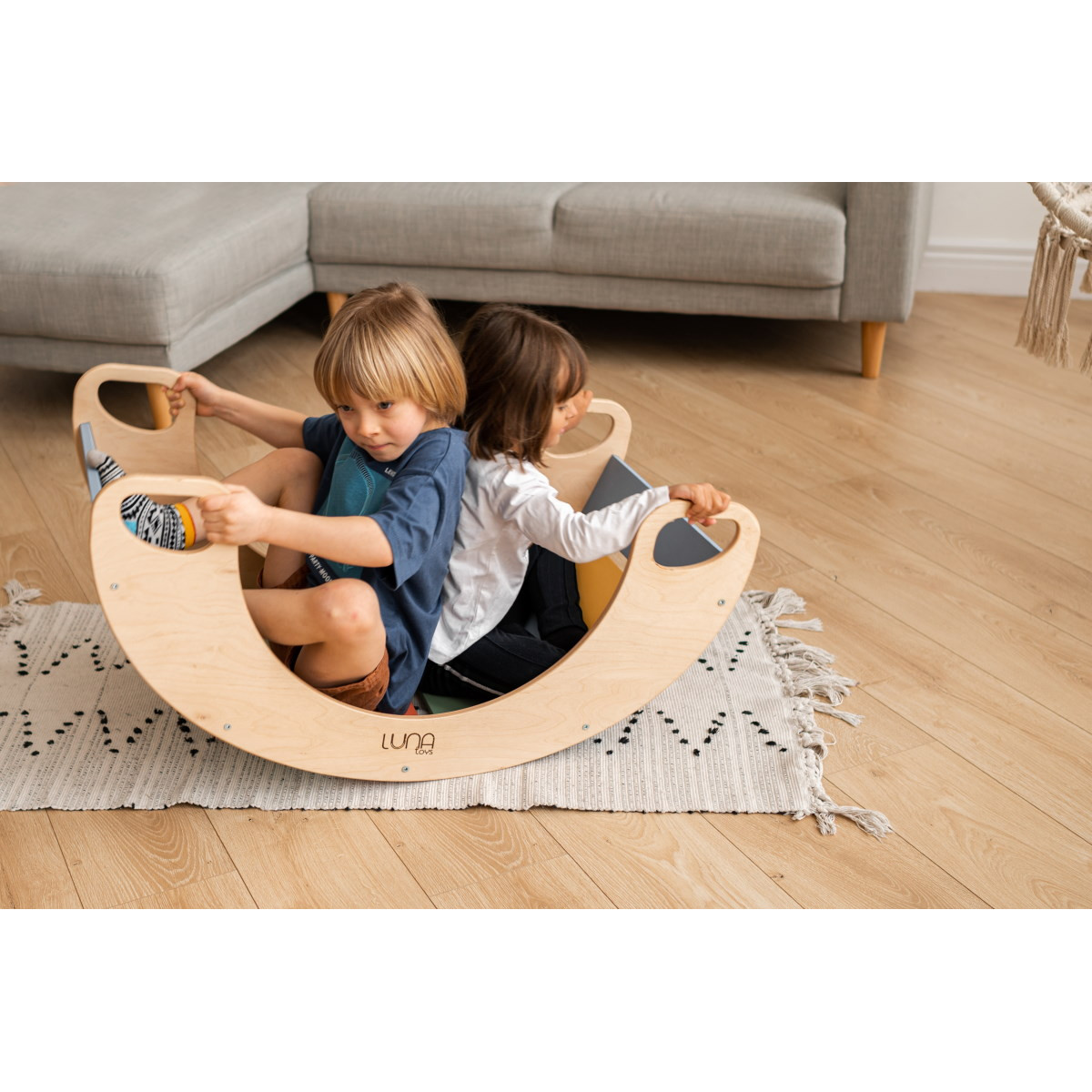 Luna Toys Naturel Houten Schommelstoel / Rocker