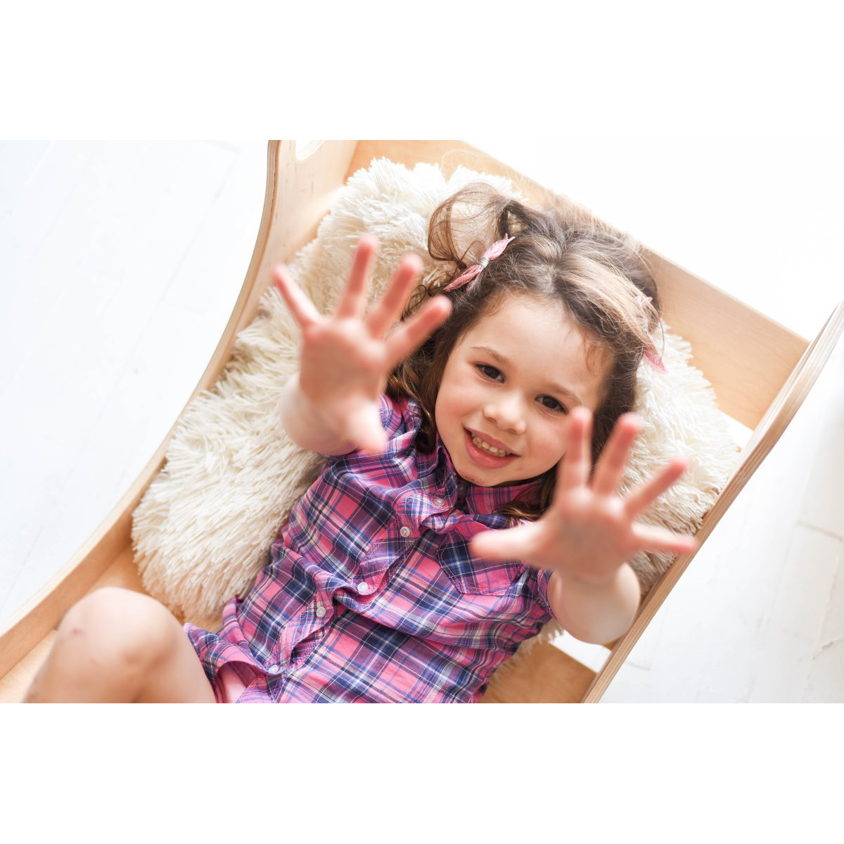 Luna Toys Naturel Houten Schommelstoel / Rocker