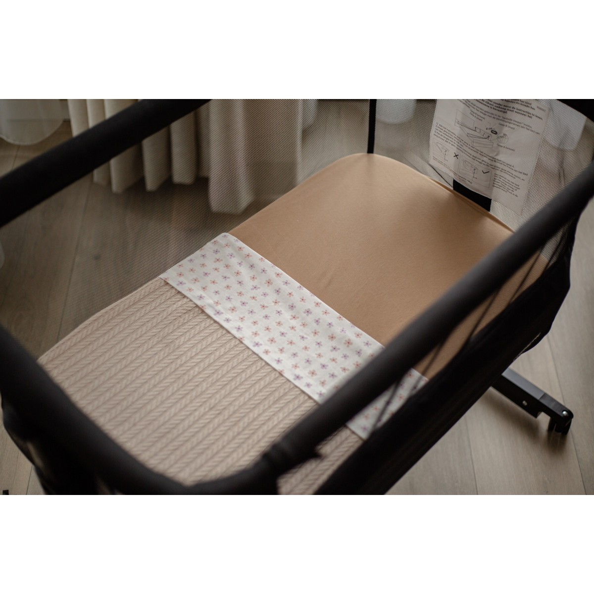 MamaLoes Jersey Wit 50x90 cm Co-sleeper Wieg aan Bed Hoeslaken