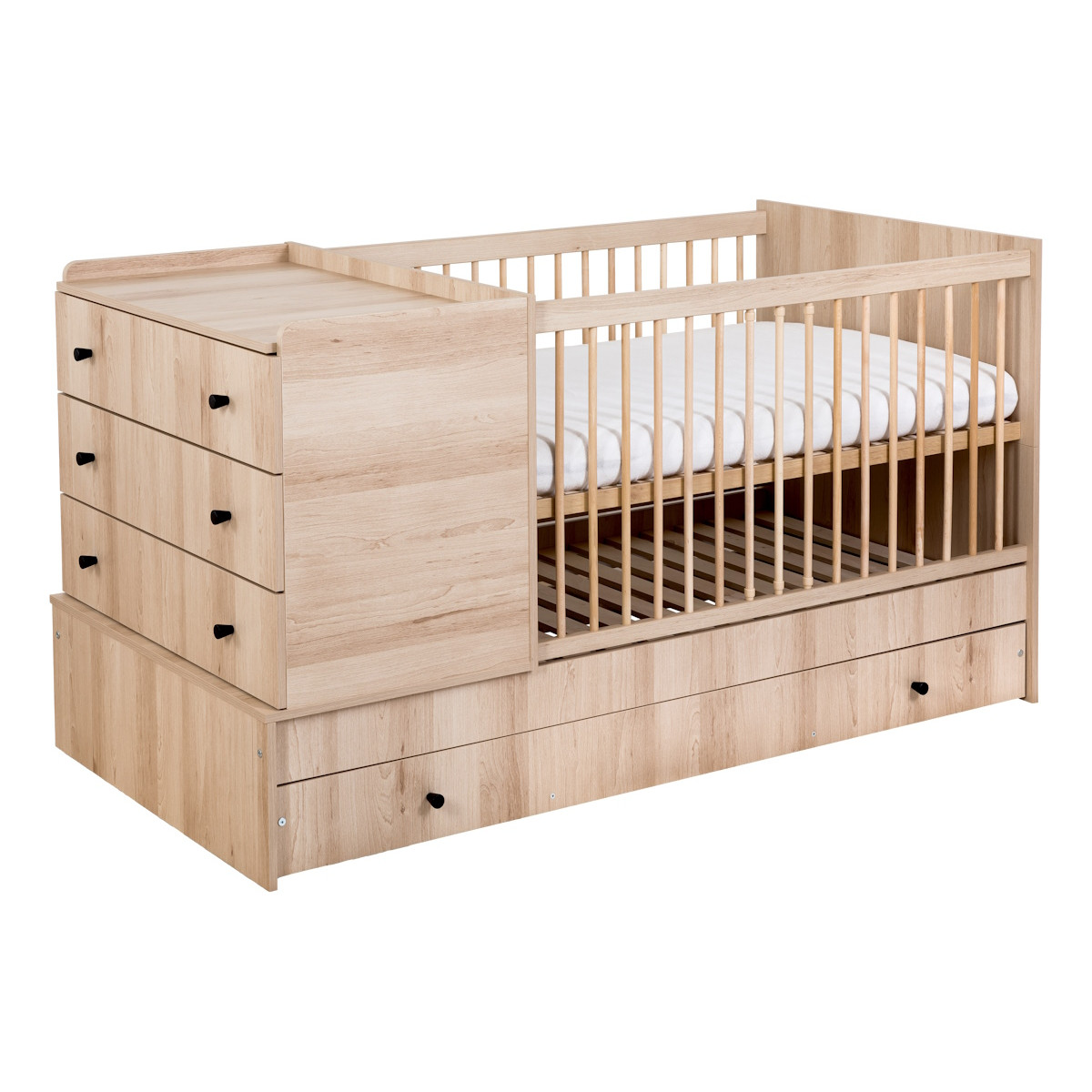 2-in-1 Ledikant en Commode Lize Naturel