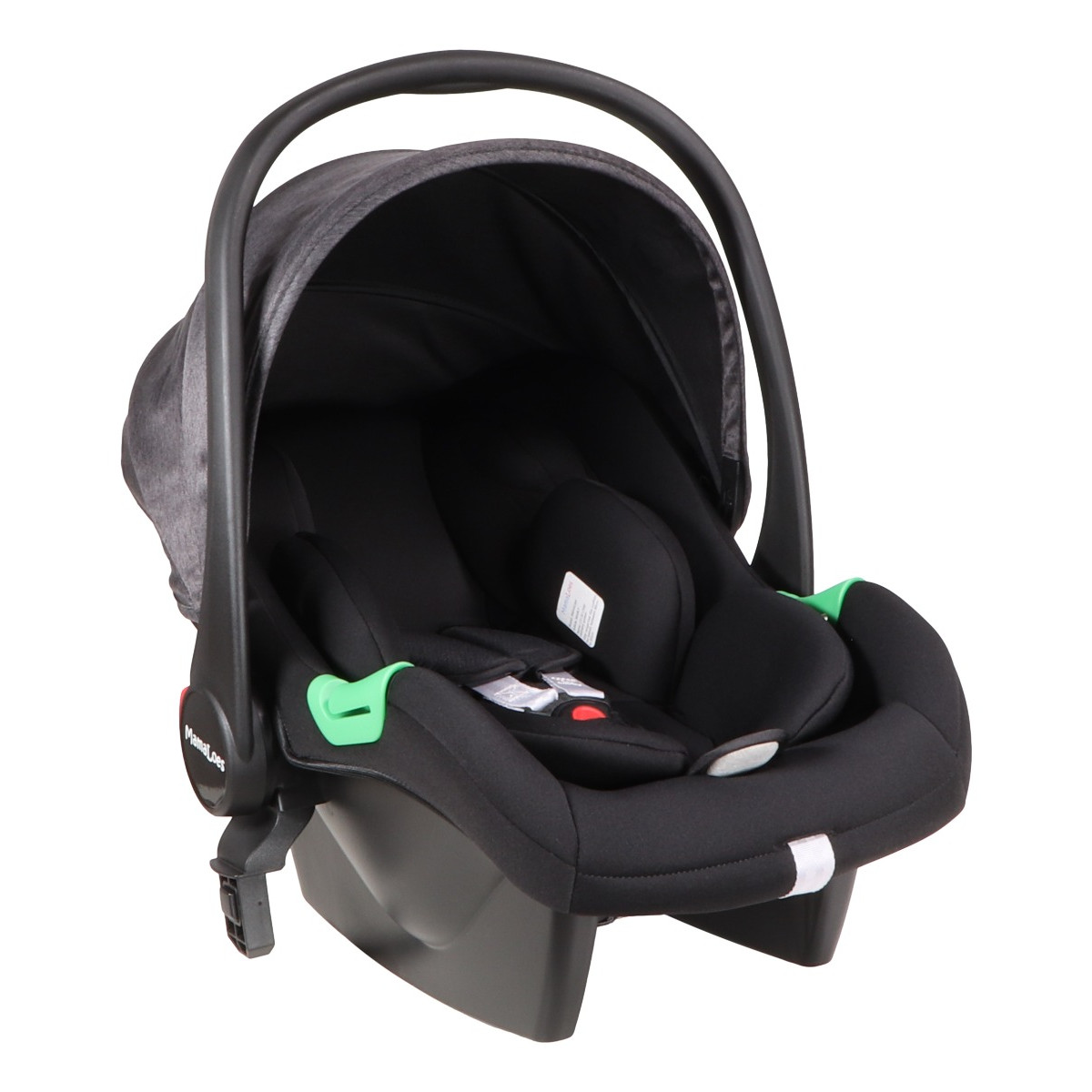 MamaLoes Marly Zwart/Antraciet 3-in-1 Combi Kinderwagen incl. Autostoel