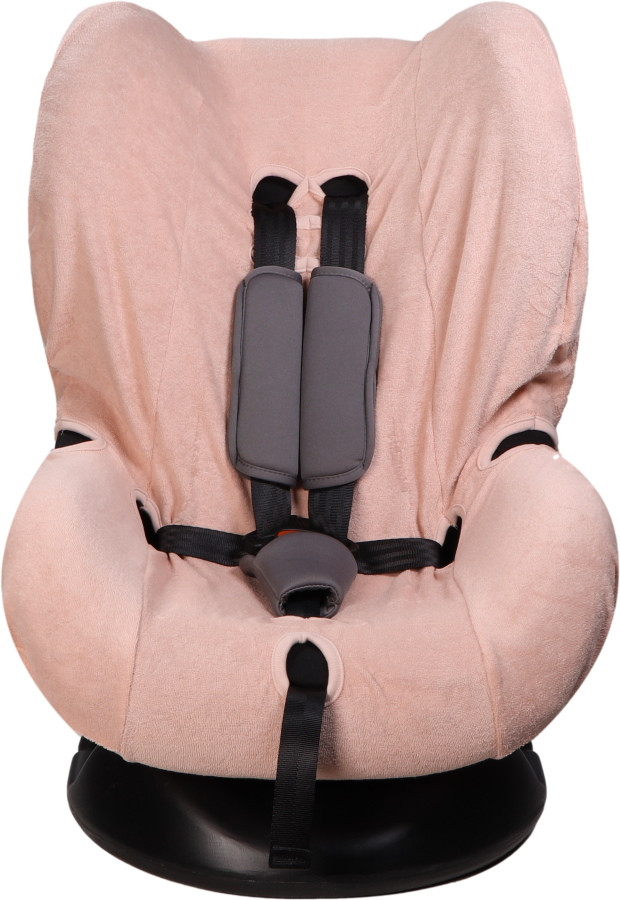 MamaLoes Badstof Light Pink Groep 1+ Autostoelhoes