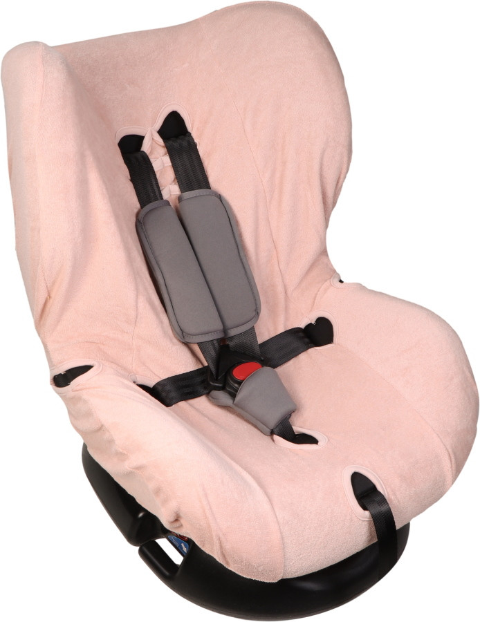 MamaLoes Badstof Light Pink Groep 1+ Autostoelhoes