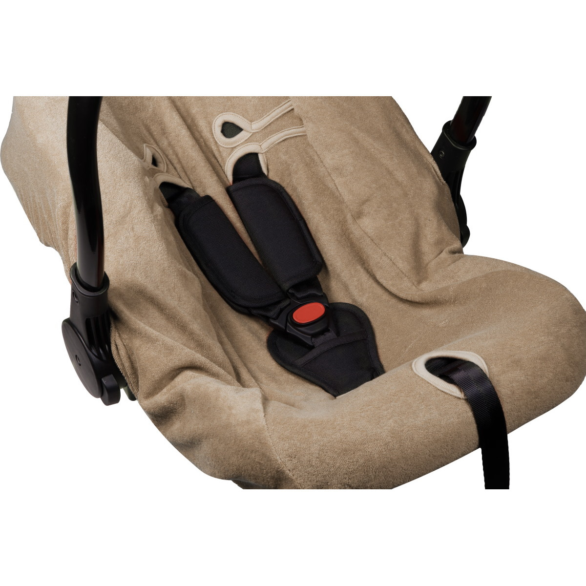 MamaLoes Badstof Nougat Groep 0+ Autostoelhoes