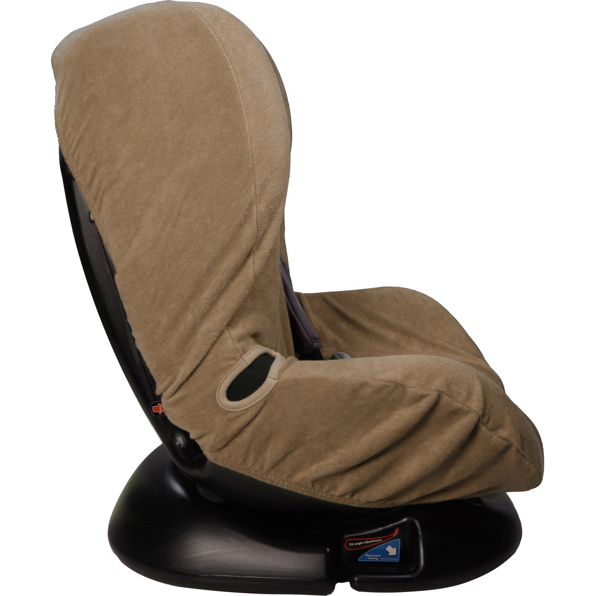 MamaLoes Badstof Nougat Groep 1+ Autostoelhoes