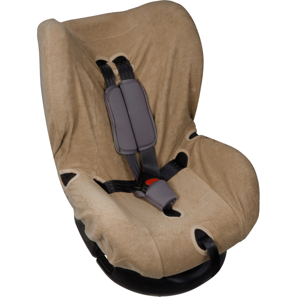 MamaLoes Badstof Nougat Groep 1+ Autostoelhoes