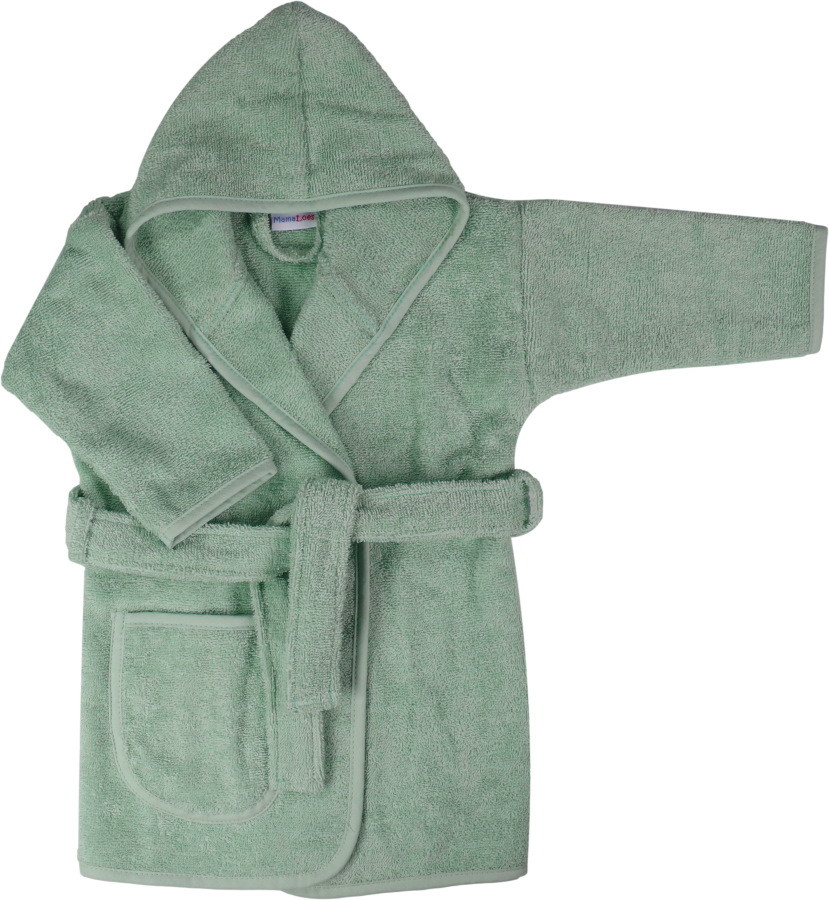 MamaLoes Badstof Stone Green 0-1jr Badjas