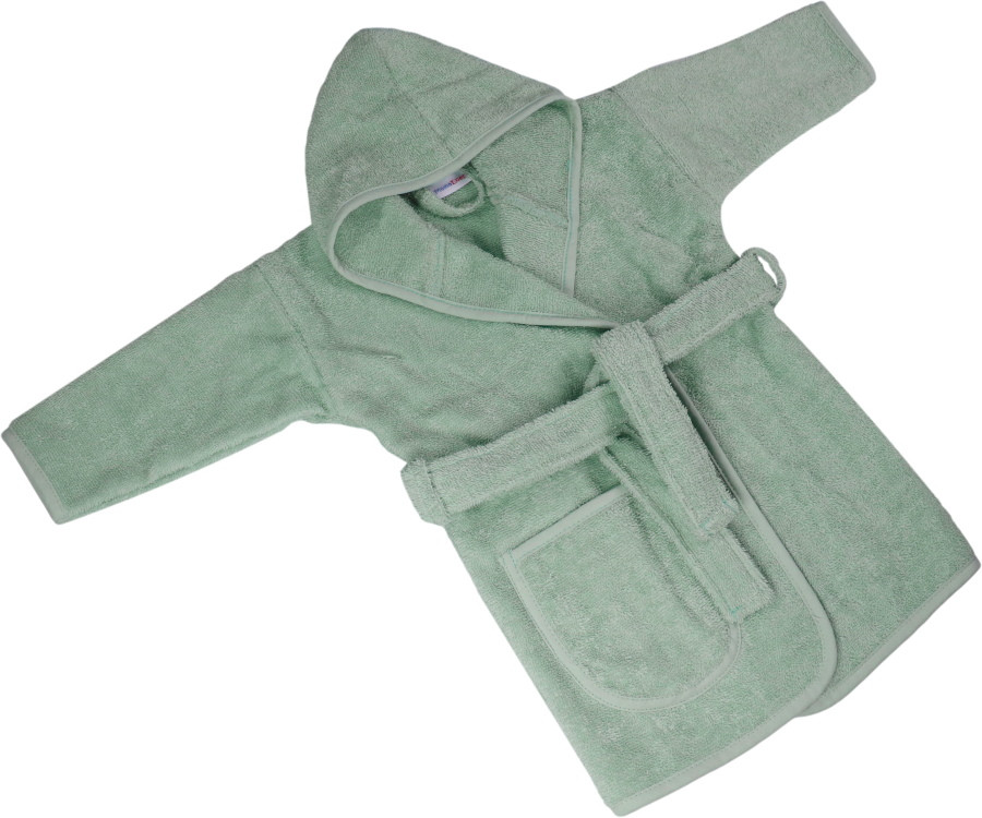 MamaLoes Badstof Stone Green 0-1jr Badjas
