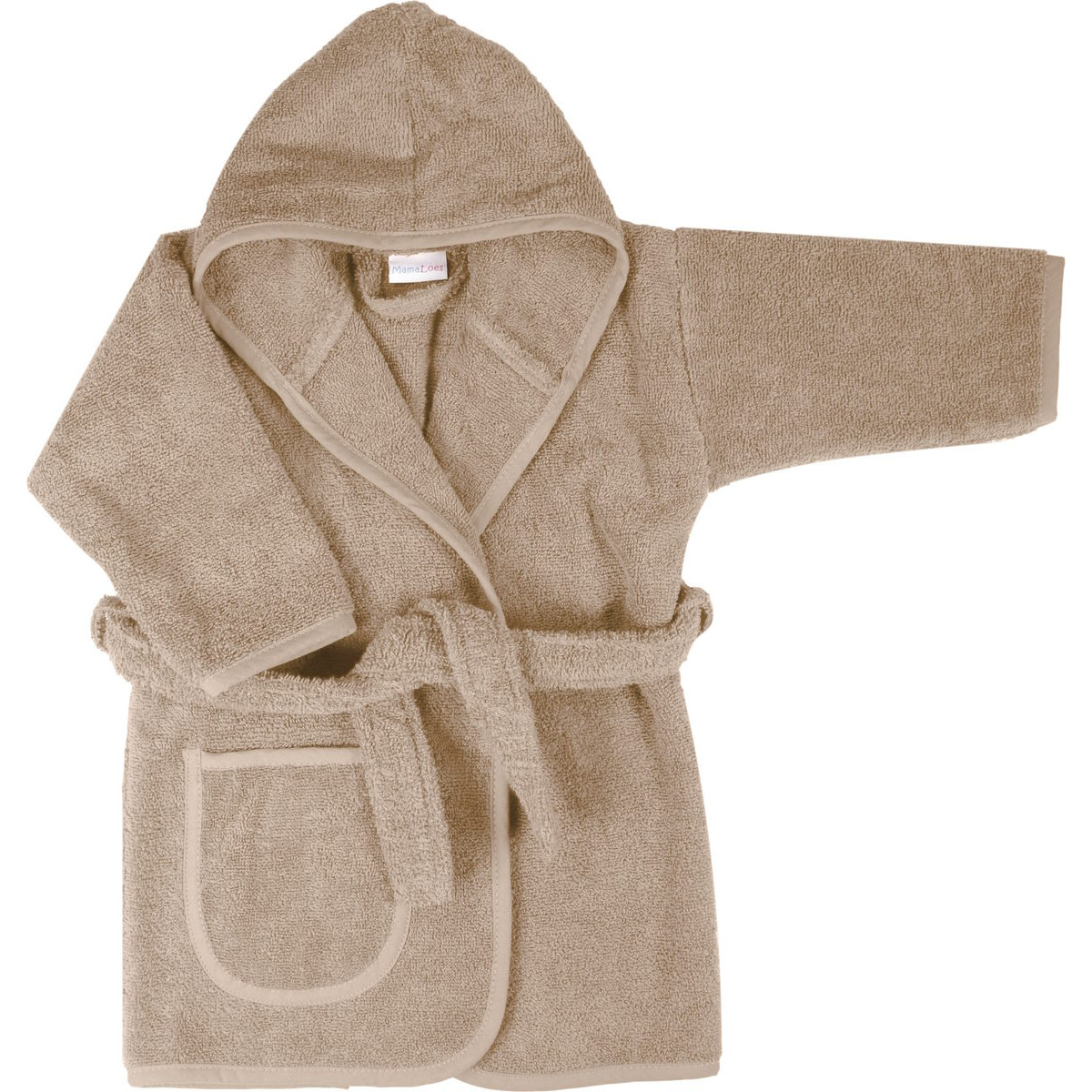 MamaLoes Badstof Zand 1-2jr Badjas