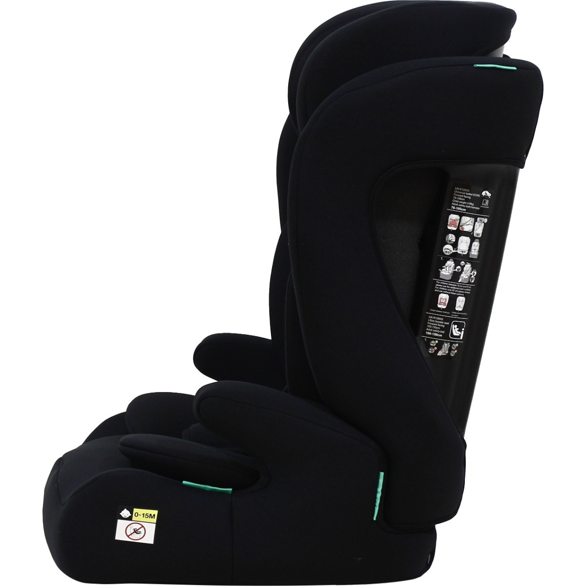 MamaLoes Bas Zwart 76-150 cm i-Size Autostoel