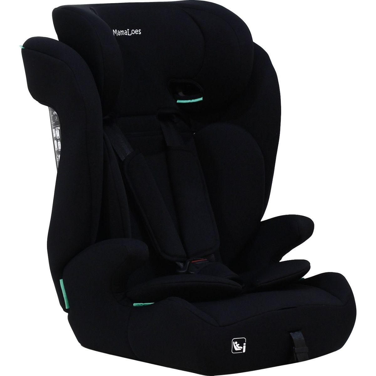 MamaLoes Bas Zwart 76-150 cm i-Size Autostoel