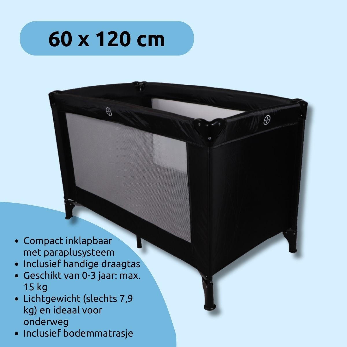 Ding Basic Black Campingbedje