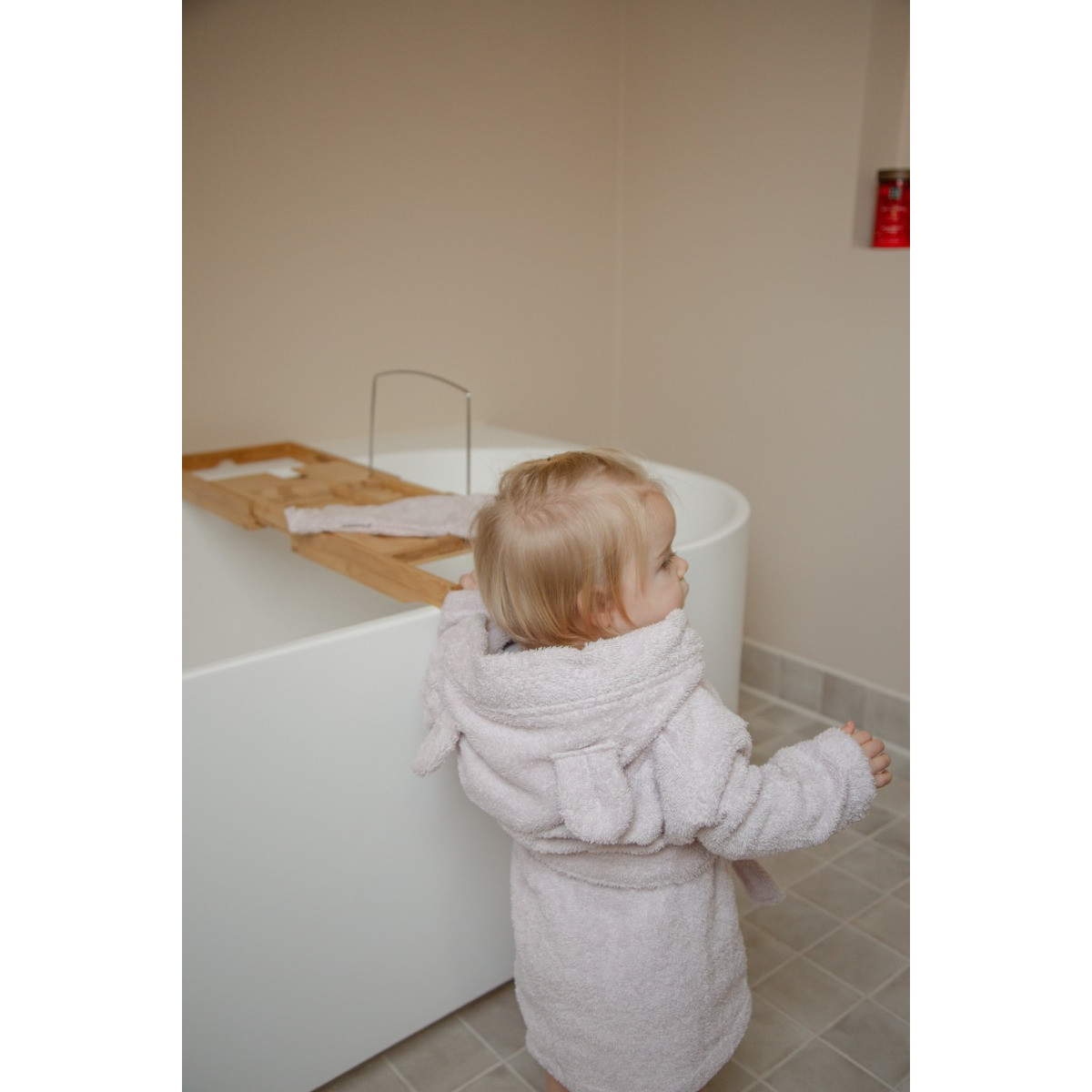 MamaLoes Beer Badstof Zand 1-2jr Kinder Badjas