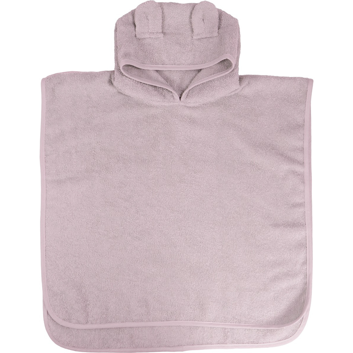 MamaLoes Beer Badstof Lila Kinder Badponcho