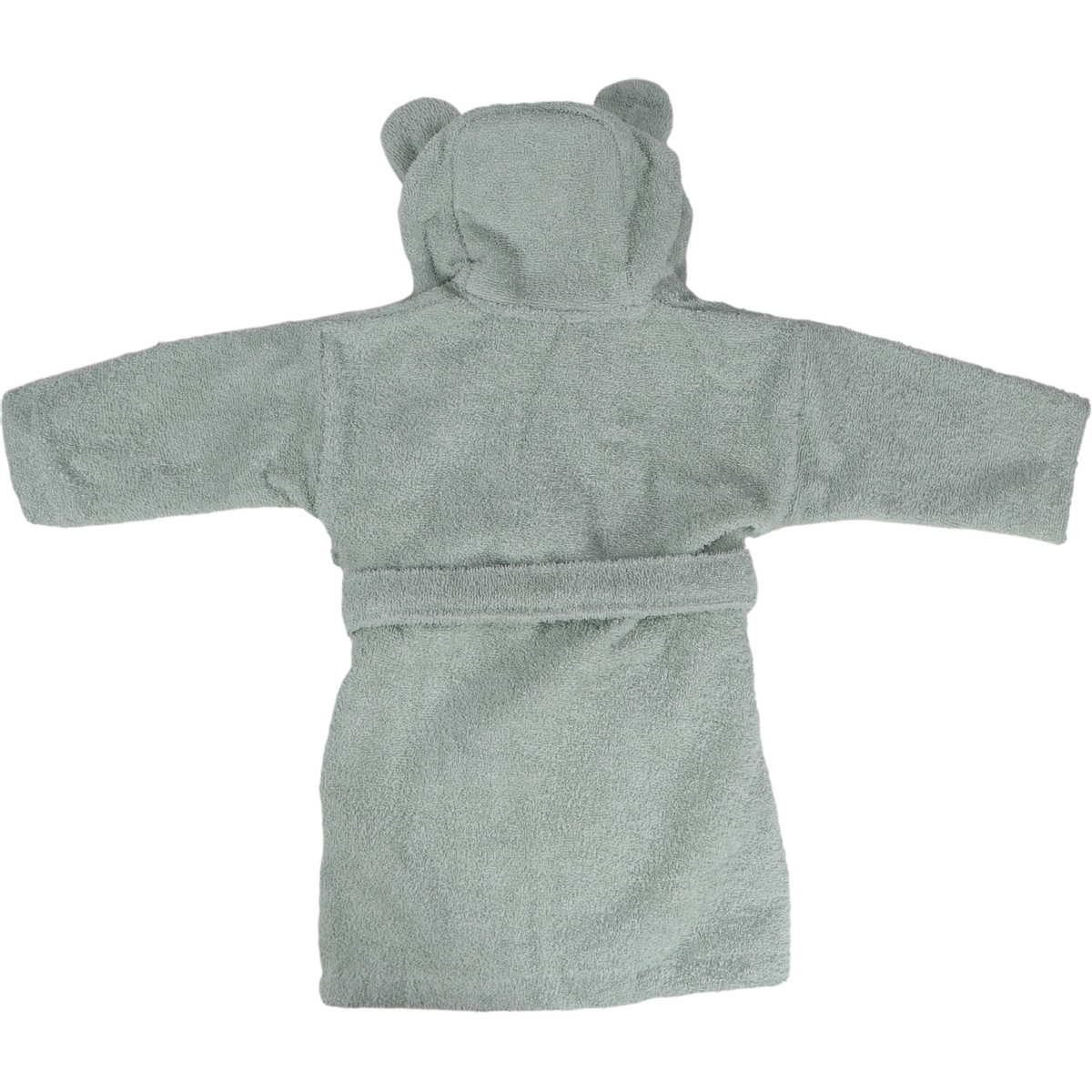 MamaLoes Beer Badstof Stone Green 1-2jr Kinder Badjas